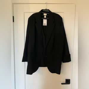 H&M Oversized Blazer, Black, XL, New with tags